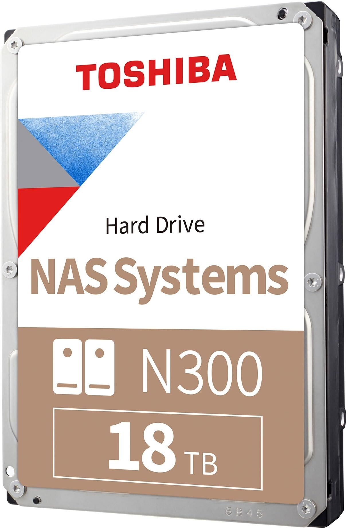 Toshiba N300 18TB NAS Internal Hard Drive, 3.5" SATA, 7200 RPM, 24/7 Operation, 1-8 Bay Systems, 180TB/Year Workload, 3yr Warranty (HDEXZ10ZNA51F)