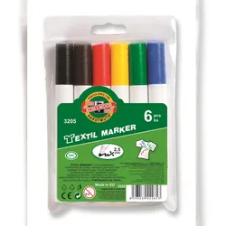 KOH Textilmarker Jumbo 2,5 mm Rundspitze / im 6er Pack
