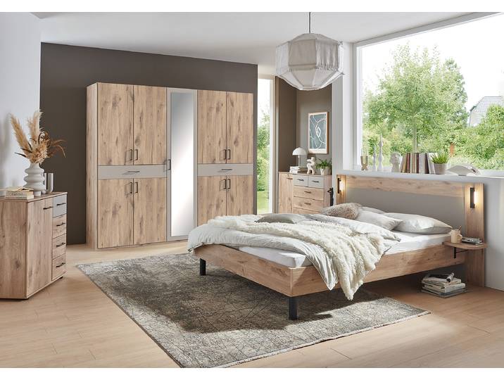 Drehtürenschrank Belgrad Typ A 225cm Holz/Braun