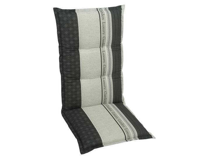 Sesselauflage, Anthrazit, Creme, Schwarz, Weiß, Füllung: Schaumstoff, Vlies, 50x7x108 cm, mittels Bändern zu befestigen, mittels Gurtband zu befestigen, Gartenmöbel, Gartenpolster & Auflagen, Sesselauflagen