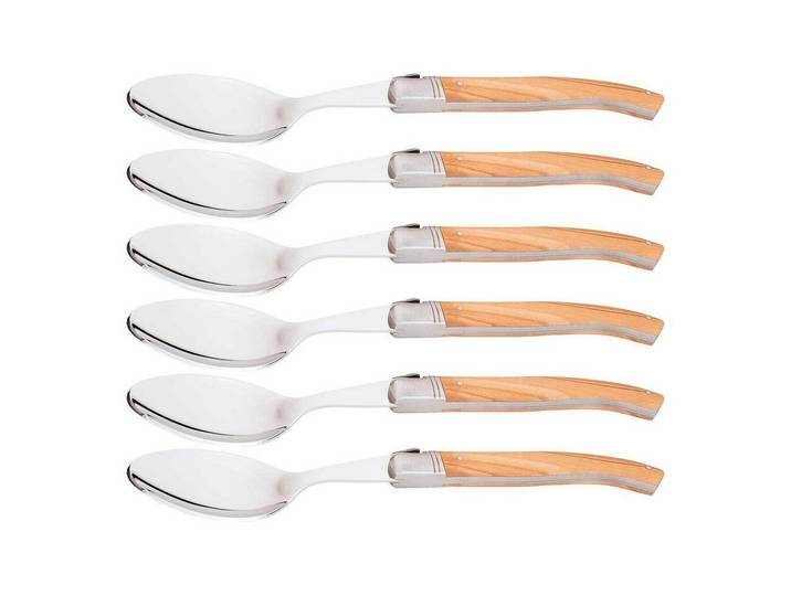 Herbertz Besteck-Set Laguiole Tradition Esslöffel-Set, 6 Stück, Olivenholz