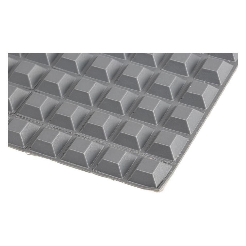 RS PRO Grey stick on Sq, 7.6mm H x 20.6mm Dia (1735950)