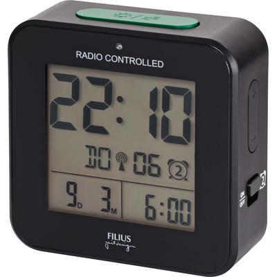 Funkwecker FILIUS ZEITDESIGN "0531-7", schwarz, Wecker, Funkwecker