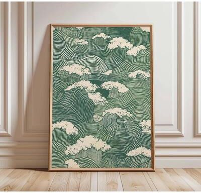 Uplifted Finds Crimson Solar Crane   Vintage Ukiyo e Archival Print   Executive Studio & Traditional Zen Sanctuary Decor hw20225 17 40 X 50 Cm Unframed