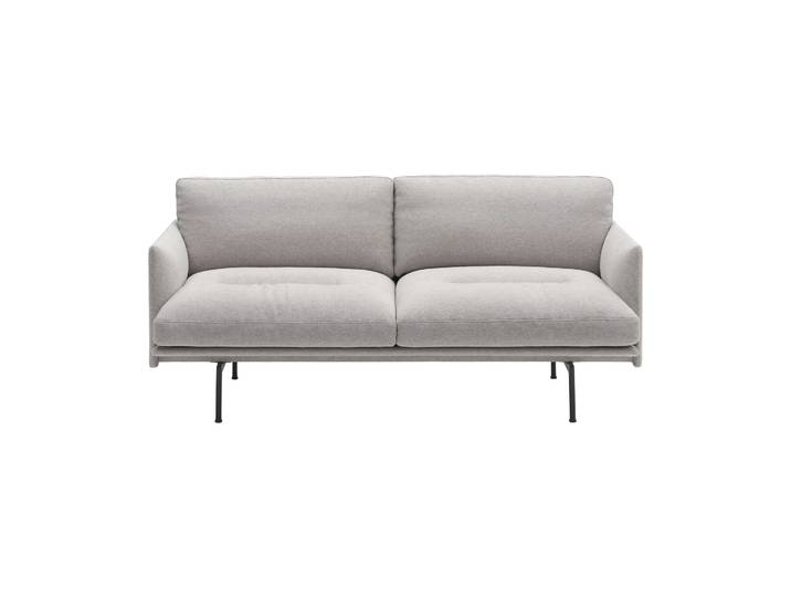 Muuto Outline Soft bank Clay 12-zwarte poten, 2-zits