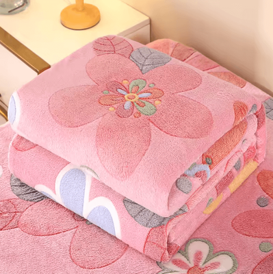 Inspire Curations Floral Fleece Travel And Pet Blanket youlan 70x100cm 1pc