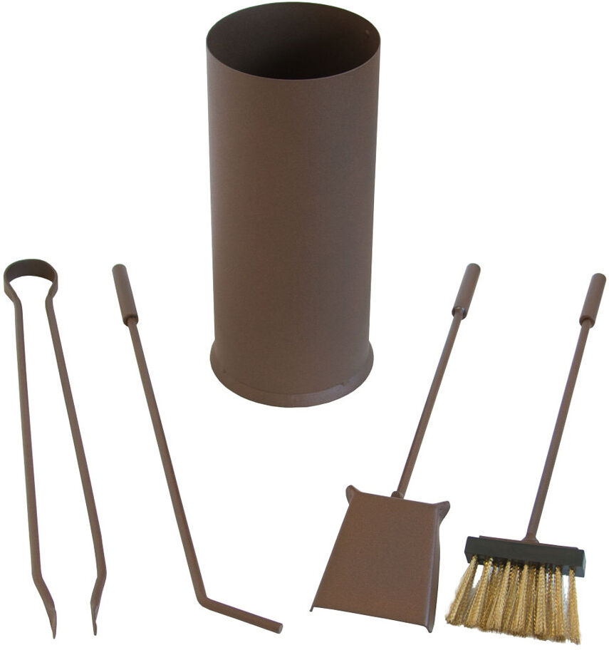 Borough Wharf Tullyrusk Iron Fireplace Tool Set Brown 5