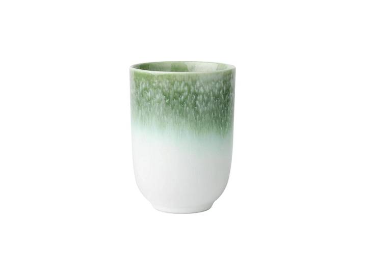 Becher Lunasol Gaya Atelier Silom La Mar 6 Stk. , grün (beige, grün), 300ml, Porzellan, Trinkgefässe, Becher