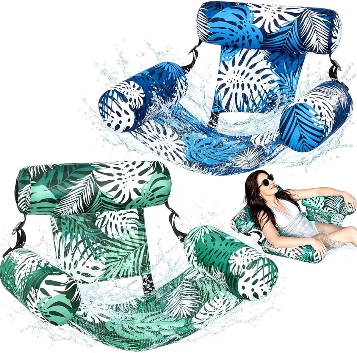Opblaasbare Zwembadmatras Set - Comfortabel Luchtbed voor Waterpret - Maat L
