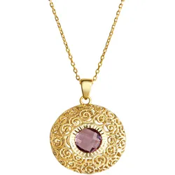 Fascination by Ellen K. Halskette Gold 333 mit echtem Amethyst 8mm