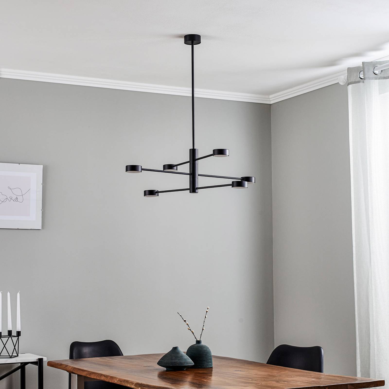 Deckenlampe Orbit VI Nowodvorski Lighting, dimmbar, schwarz, für Wohn- / Esszimmer, Metall, Modern, Deckenlampe