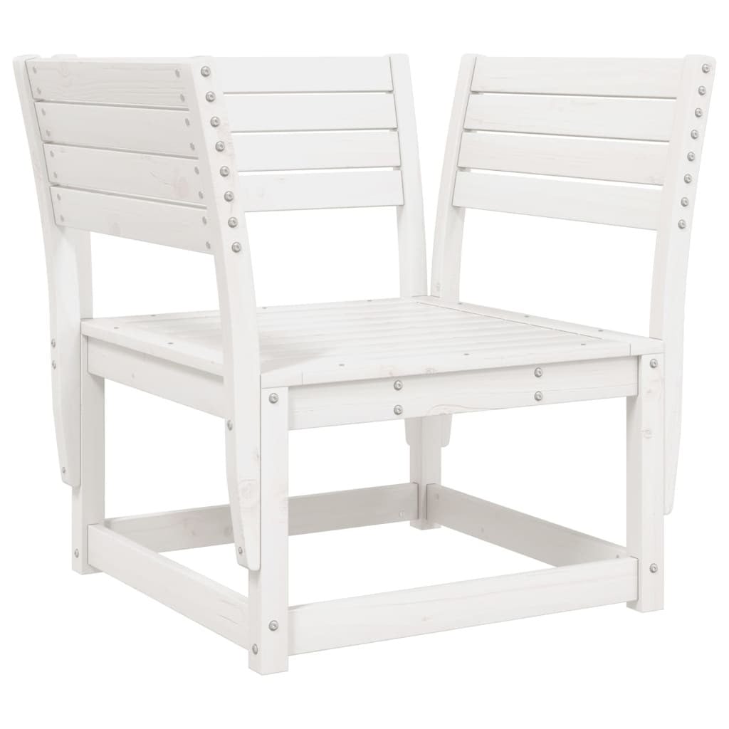 vidaXL Tuinstoel, wit, massief grenenhout