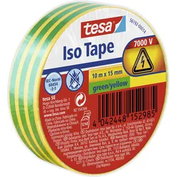 tesa Isolierbänder 15 mm x 10 m grün/gelb