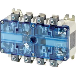 Eaton 1814176 Lasttrennschalter, DMV, 160 A, 4-polig, STOPP-Funktion optional, ohne Drehgriff und Antriebsachse, Tunnelklemme DMV-160N/4+TC