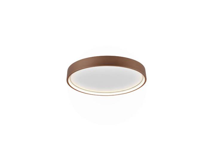 Trio Leuchten Led-Deckenleuchte Doha, Braun, Metall, 45x5.5x45 cm, Lampen & Leuchten, LED Beleuchtung, LED-Deckenleuchten