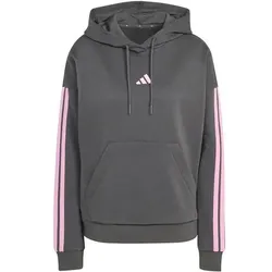 ADIDAS Damen Kapuzensweat ESSENTIALS 3-STREIFEN FLEECE, Größe L in Grau Grau