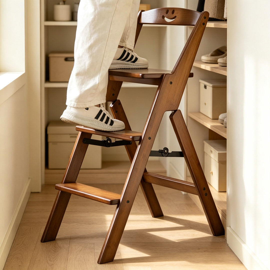 Rebrilliant Bamboo, Wood Step Stool Natural 0.01cm H