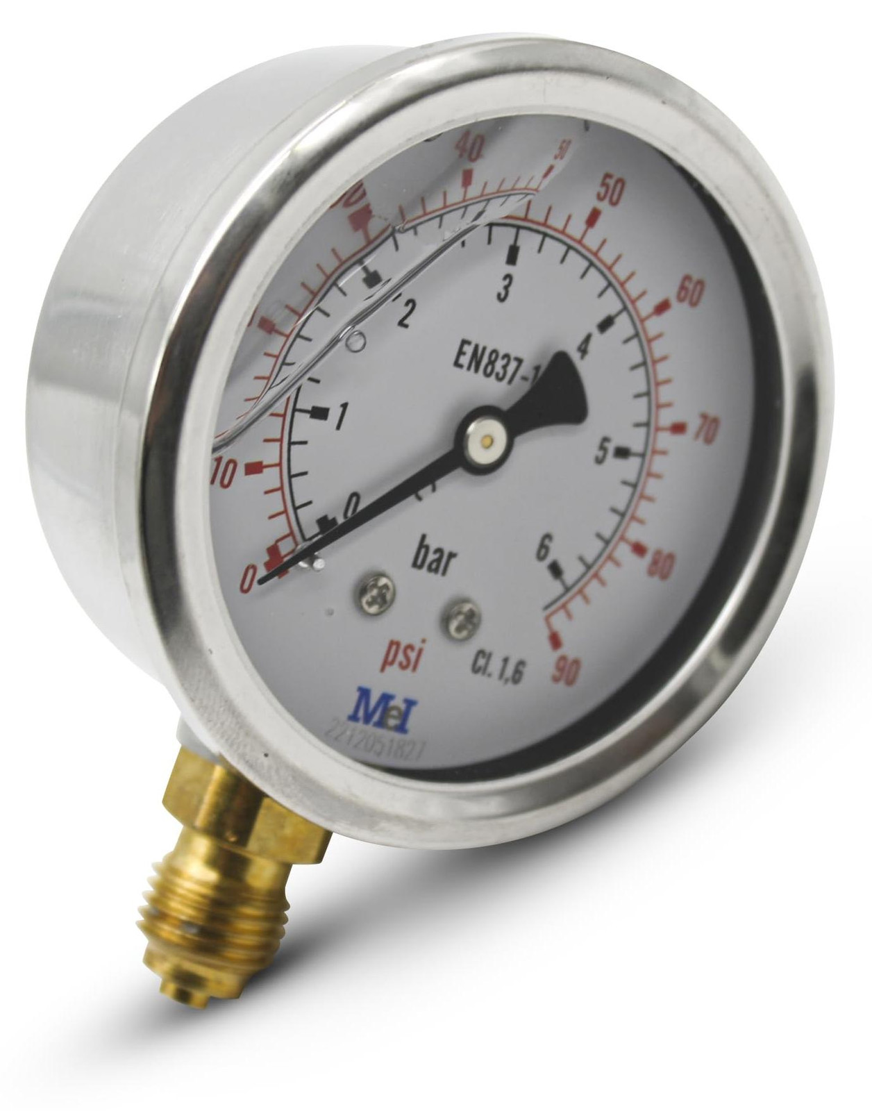 Dripio Glucermeter 0-6 bar met verticale aansluiting, diameter: 63 mm