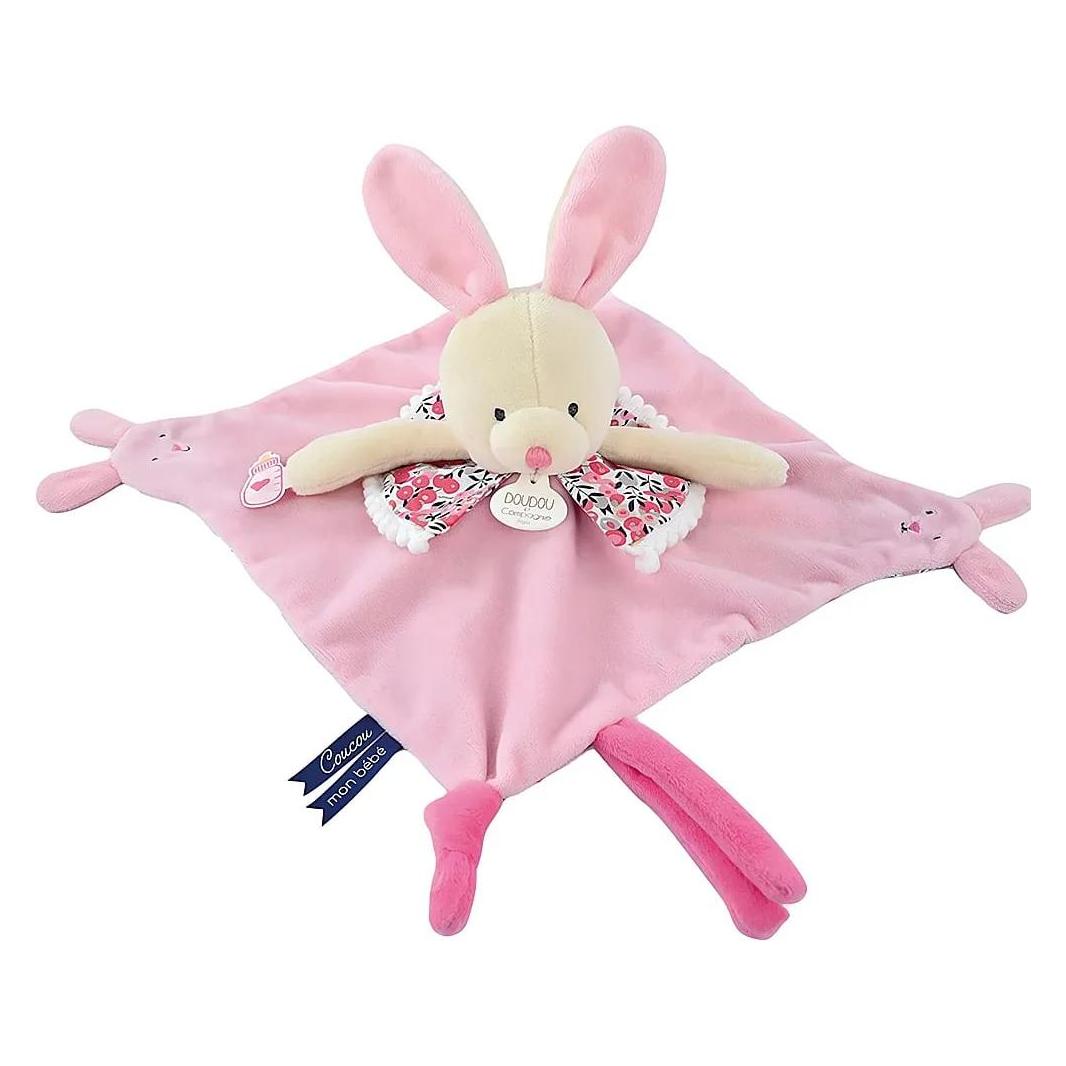 Doudou et Compagnie Schmusetuch Hase mit Fingerpuppe 30cm (30 x 16 cm) (DC4054)