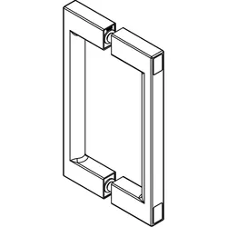 HSK Ersatzteile Bügelgriff eckig, Edelstahllook, E100140-59-90 E100140-59-90