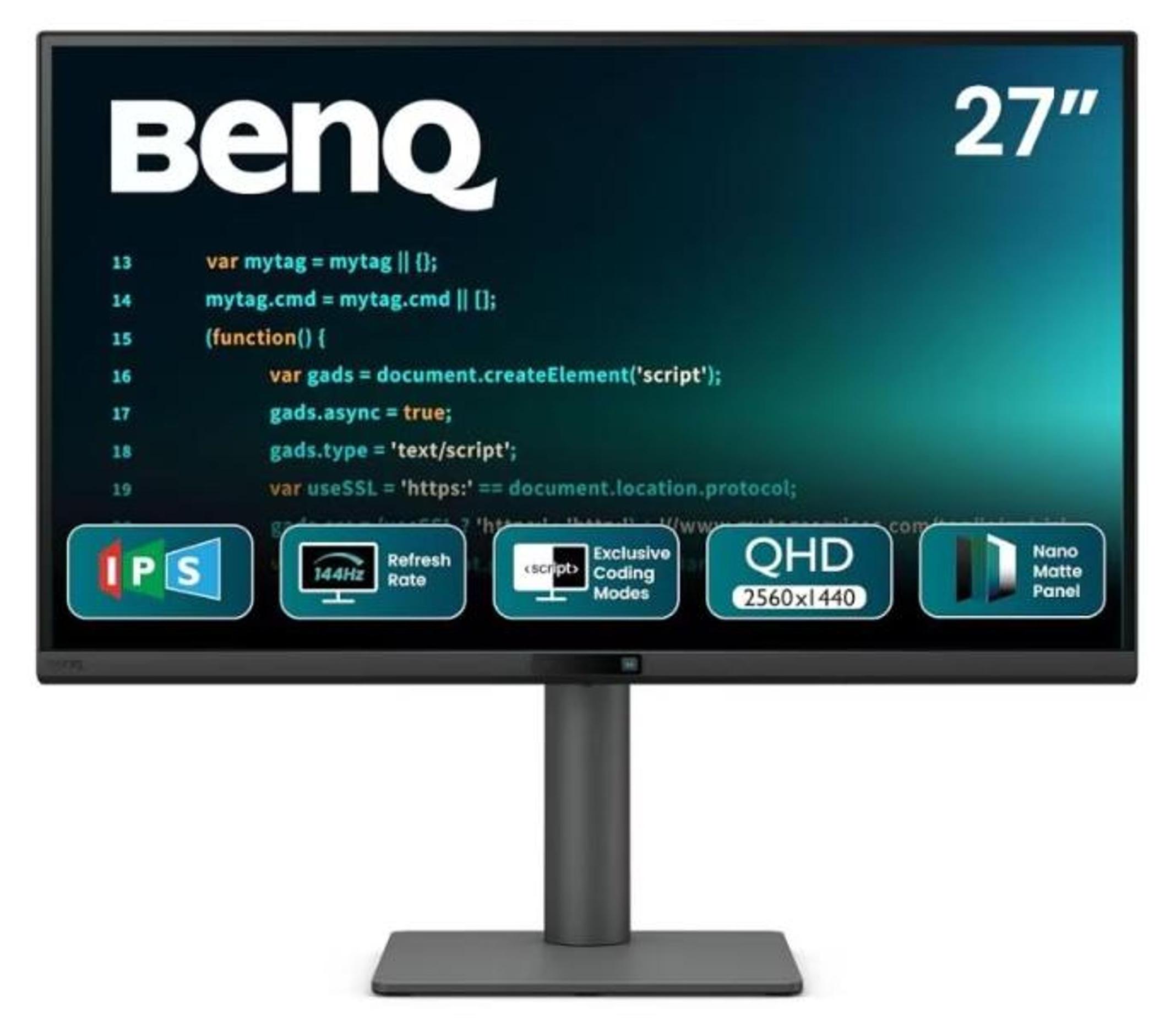 BenQ RD270Q, 68,6 cm (27"), 2560 x 1440 Pixel, Wide Quad HD, 5 ms, Schwarz