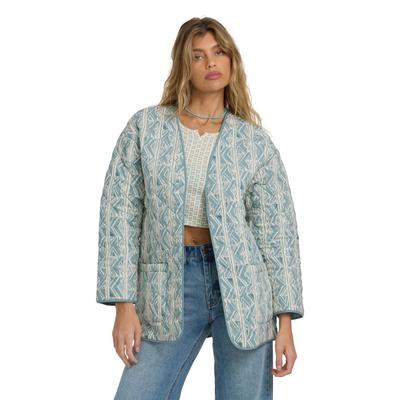 Bomberjacke BILLABONG "Day Dreamin", Damen, Gr. XS, blau (mineral blau), Obermaterial: 100% Viskose., Jacken Bomberjacke