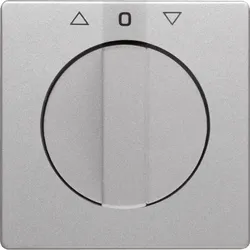 Berker Zentralstück mit Drehknopf Jalousie Q.1/Q.3 aluminium 1080608400