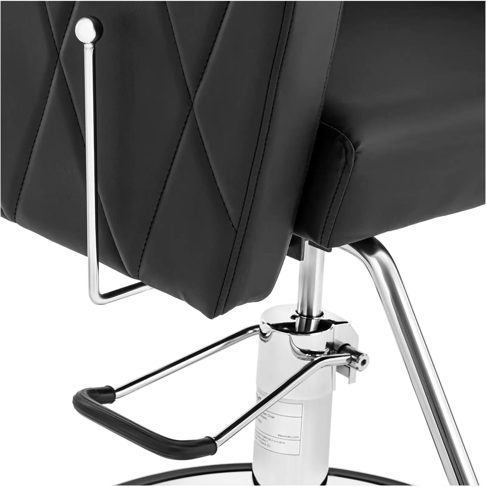 physa Friseurstuhl mit Fußstütze - 56 - 71 cm - 200 kg - Schwarz, Silbern PHYSA DUDLEY BLACK