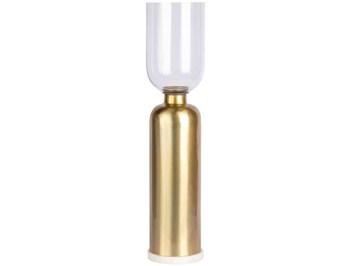 Kerzenhalter KAYOOM Bodenkerzenhalter Shyam 225 , gold, B:16cm, Marmor, Metall, Kerzenhalter, Kerzenhalter, Bodenkerzenhalter aus Metall, Marmor-Sockel, Windlicht aus Glas