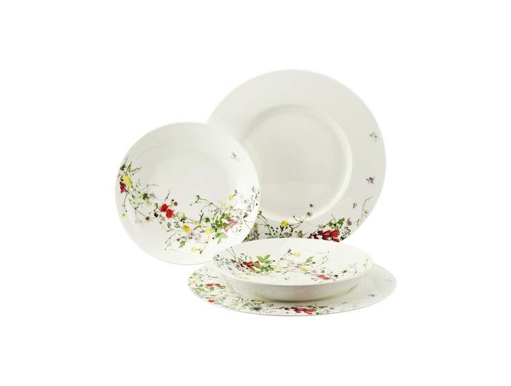 Geschirr-Set ROSENTHAL Brillance Fleurs Sauvages 4-teilig , bunt, Geschirr-Sets, Geschirr-Set, Speiseteller