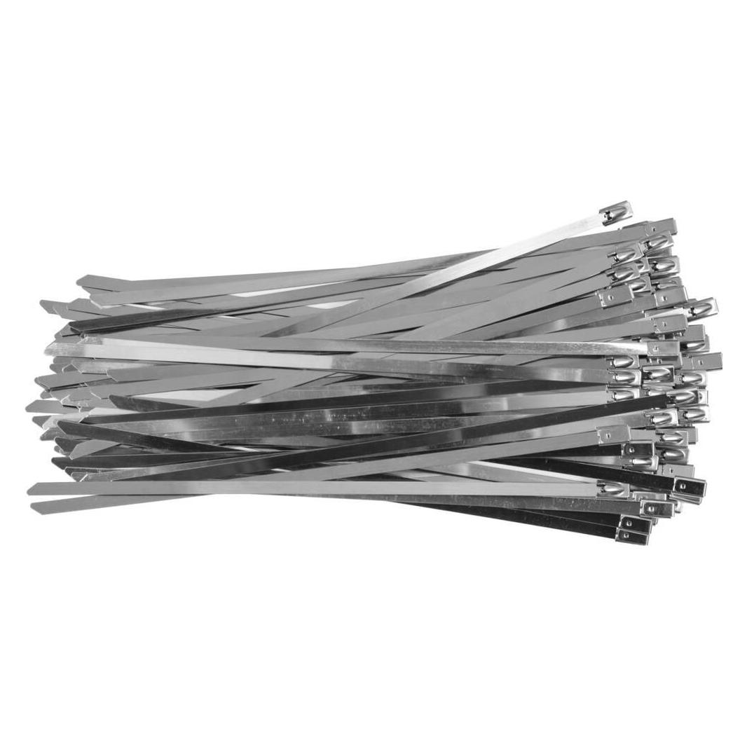 Toya '4,6x200mm Druckband, opk.100szt.nierdzewna SS201 (Metallkabelbinder, 200 mm, 100 Stk.) (YT-70561)