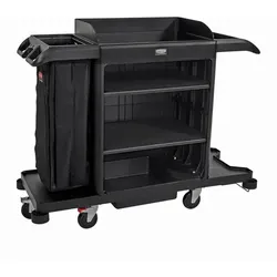 Hotelwagen Rubbermaid großer Reinigungswagen, schwarz Full-Size Housekeeping Cart 158,5 x 62 x 124,5 cm (LxBxH)