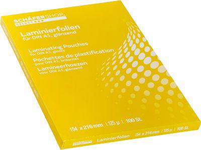 Schäfer Shop Select Laminierfolien, 154 x 216 mm für DIN A5, 125 mic, 100 Stück