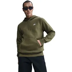 NIKE Club Fleece-Hoodie Herren 222 - medium olive/medium olive/white XXL