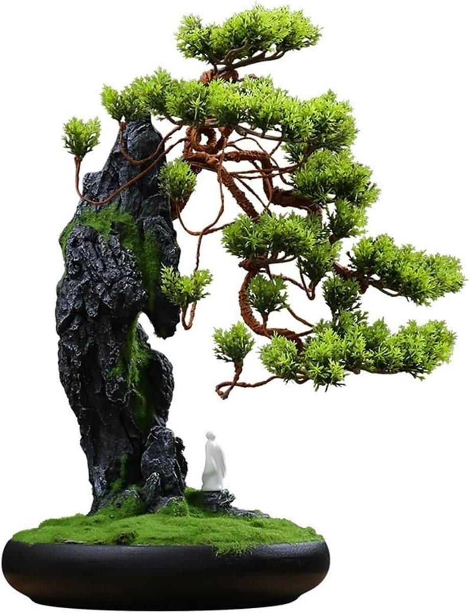 Kunstmatige Bonsai Nep Dennenboom in Pot - Groen