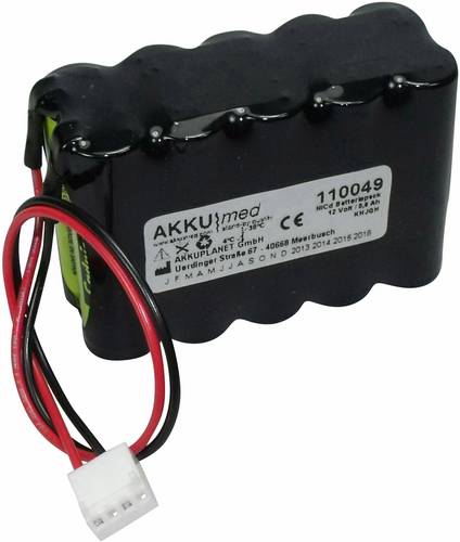 Akku Med Medizintechnik-Akku ersetzt Original-Akku (Original) MCM400-12 Fresenius 12V 600 mAh