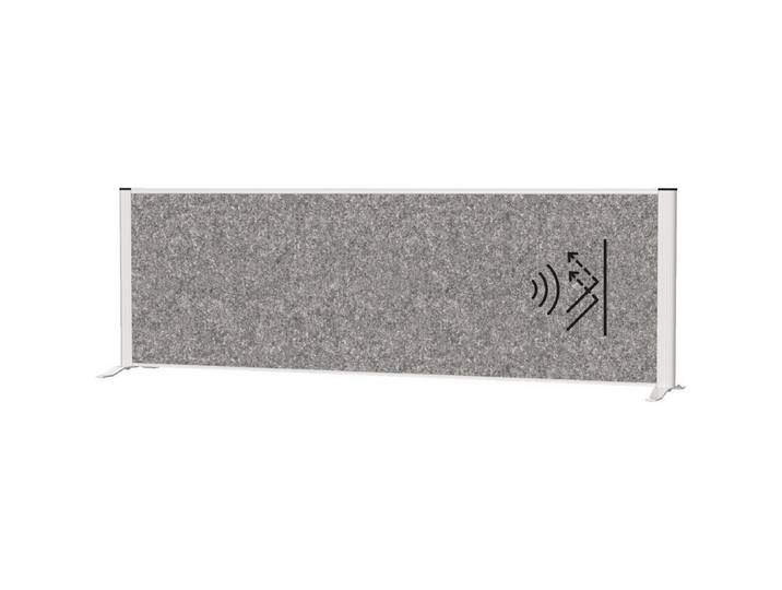 MAUL Standtafel Sideboard-Trennwand MAULconnecto silber 160/52,75cm Akustik dunkelgrau