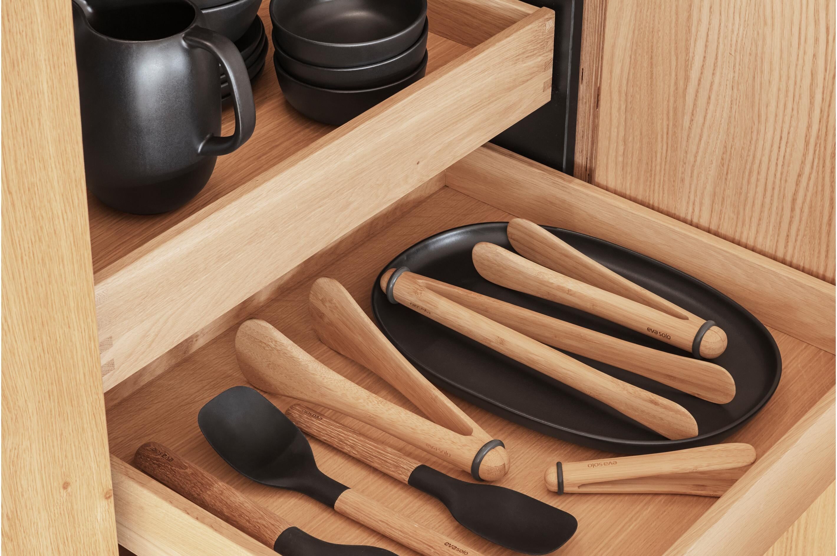 Kochzange EVA SOLO "Nordic Kitchen", braun, B:4cm H:6,5cm L:33cm, Küchenzangen, Kochzange, Holzart: Bambus (China) braun L: 33cm