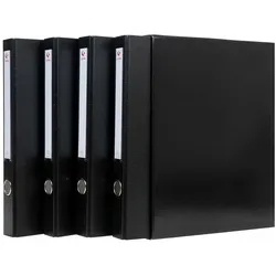 Grafoplas, Ordner, Ordnerbox mit Hebelmechanik 25 mm Modular Schwarz (35 x 29 x 18 cm) (Blatt, 25 mm)