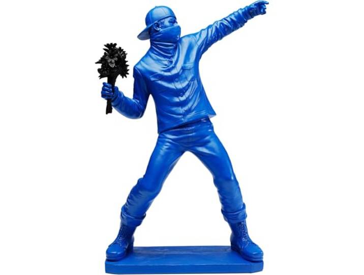 Kare Design Deco Street Art Blauw Boeket Zwart