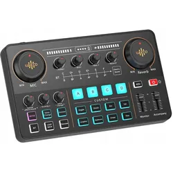 Ulanzi Konsola Kontroler Transmisji Do Studia Mikser Audio Streaming Podcast Vlog / Mi-2 (Studio- und Livemixer), Mischpult