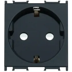 Steckdose Schuko KS 16A 230V 2M 2P+E Schwarz-Matt PD12 Einsatz 9456 / VM10SB-U
