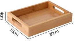 Inspired Finds Rectangular Retro Bamboo Storage Tray For Home Organization 7.87x5.91x1.57in