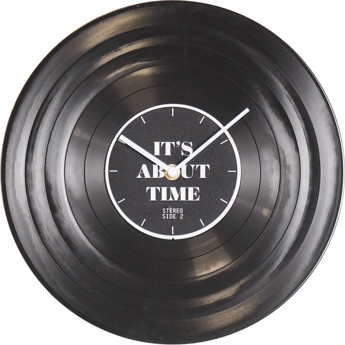 Housevitamin LP wandklok It's About Time Zwart/Wit B: 29 cm, D: 4 cm, H: 29 cm