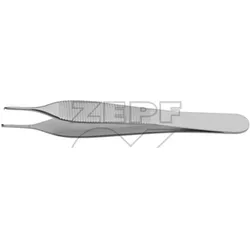 chir. Pinzette nach ADSON, fein, 1 x 2 Zähne,12 cm, kreuzgerieft