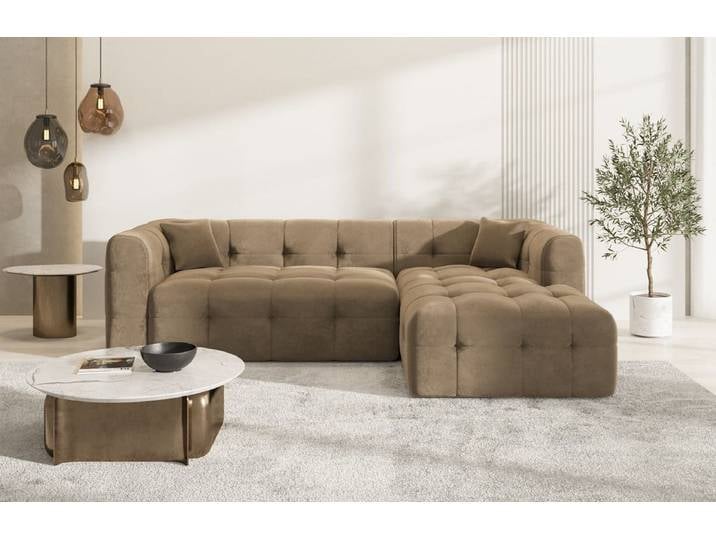 Couch Sevilla L-Form in Stoff