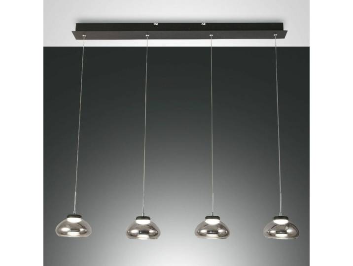Fabas Luce Pendelleuchte Arabella - Grau Transparent , 4 (vier)