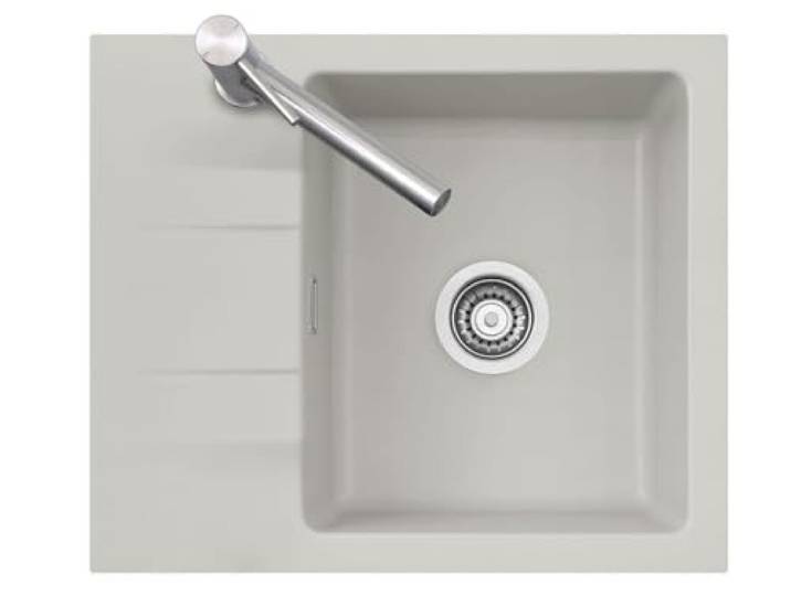 Systemceram Einbauspüle KeraDomo Genea 60 Handbedienung Standard Alu 76