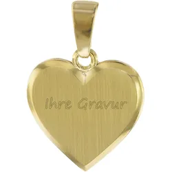 trendor 08613 Gravur-Anhänger für Damen Gold 585 / 14 K Herz mit Namen