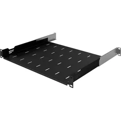 Stalflex Rack Shelf Regulated 19" 1U Black S-RSA19-1U-350B, Serverschrank Zubehör, Schwarz